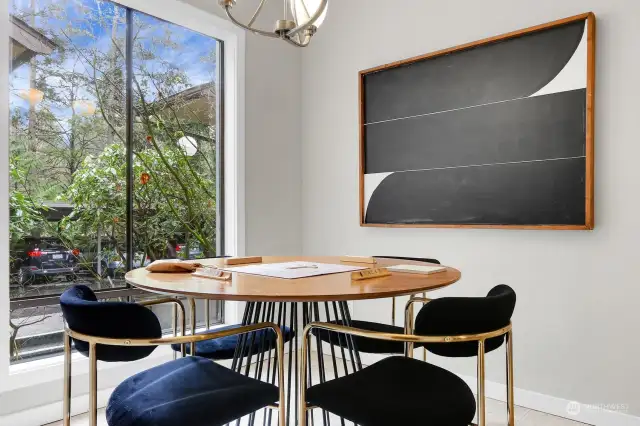 Bright beautiful kitchen dining