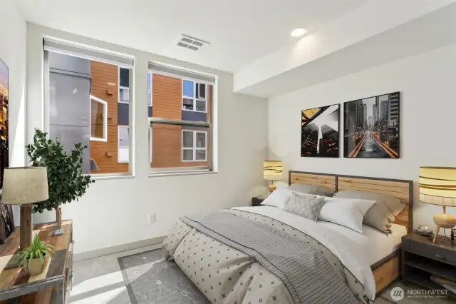 Bedroom on the second level.