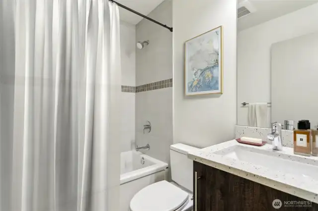 Full bathroom on the second level.