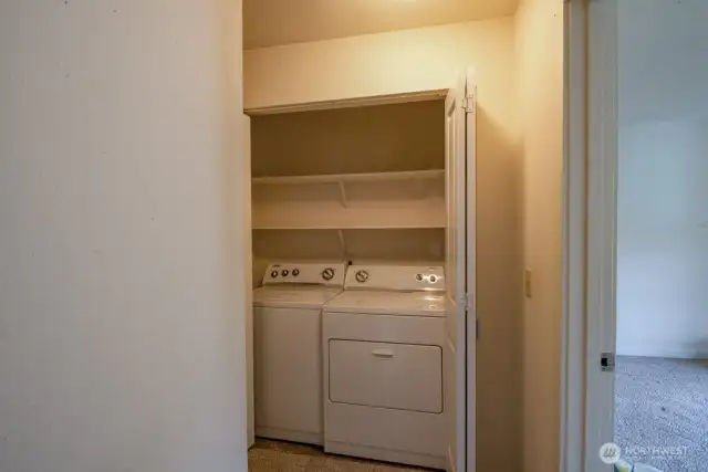 Laundry with washer and dryer included.