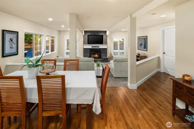 The home provides tons of storage and closet space throughout, including a large laundry/mud room (to the right side doorway of this photo) with extensive built-in cabinets, laundry chute & utility sink.