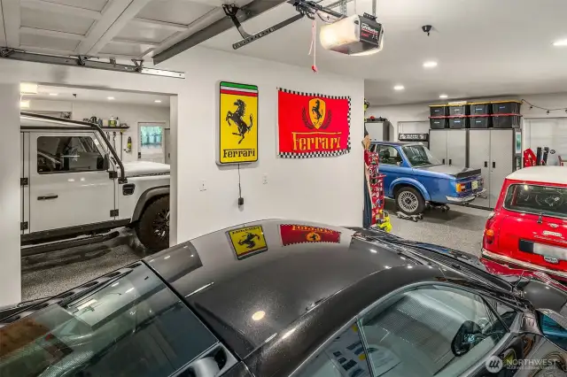 A Car-collectors/hobbyist dream: The 1,485 square foot attached garage/shop (future theater room, home office?) was expanded by the Homeowners in 2011 with parking up to 5-6 cars.