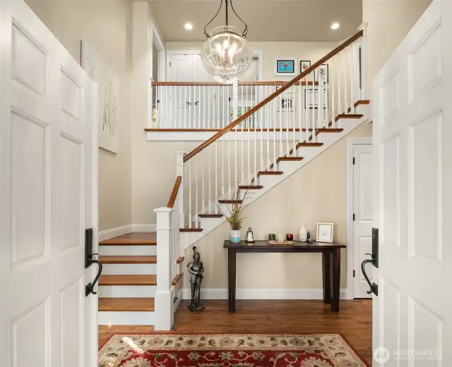 Everything here is next level: Emtek door hardware, solid core doors, high-end cabinetry (real wood, dovetailed, quiet-close drawers), Milgard Tuscany windows, commercial-grade roof, upgraded shutters, new trim and rich moldings, solid oak hardwood flooring, high-end carpet, lighting and fresh paint.