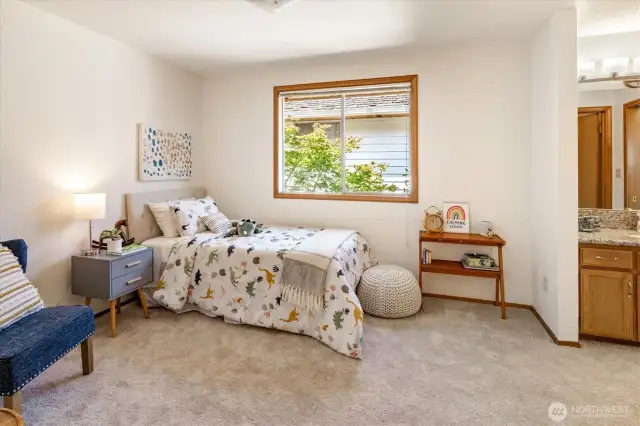 Third bedroom shares a jack and jill bedroom with the second bedroom.