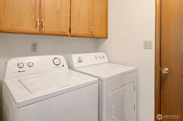 Washer and dryer stay with house.