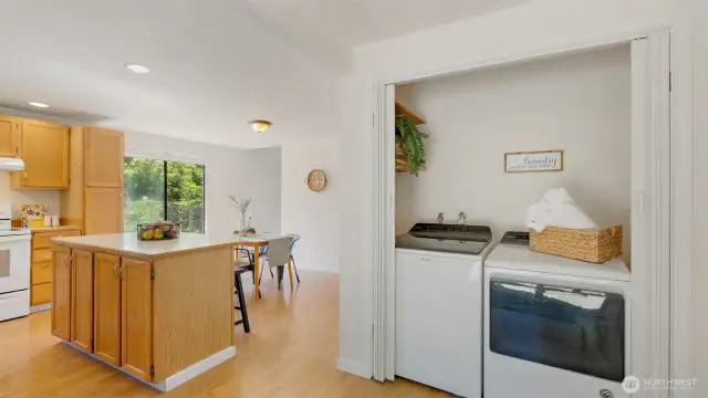 Good news - laundry day just got easier! A newer, full-size washer and dryer are already in place and included with the home, so there’s no need to lift a finger or make a last-minute appliance run. Just move in and start checking things off the list.