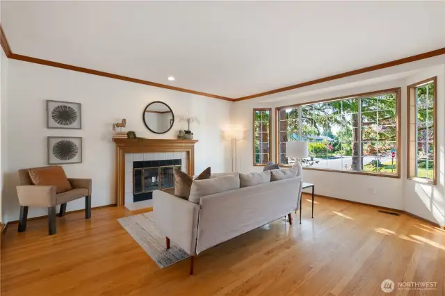 Living room bathed in natural light.