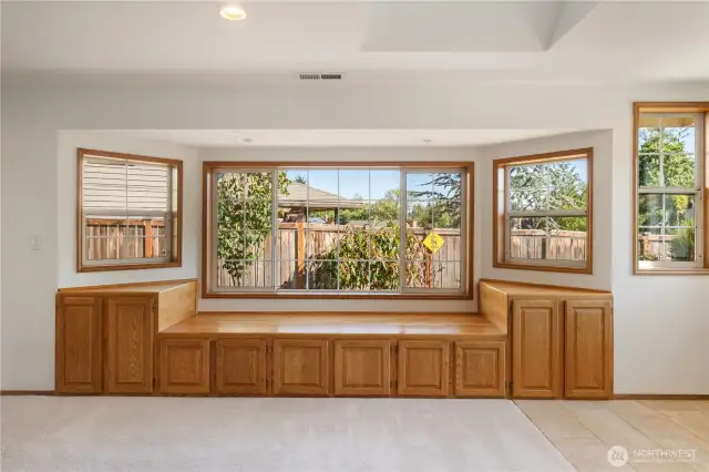 Storage and extra seating options.
