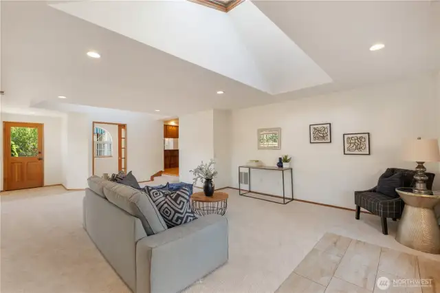 Two large skylights make this room light and bright!