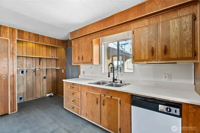 Place for washer and dryer