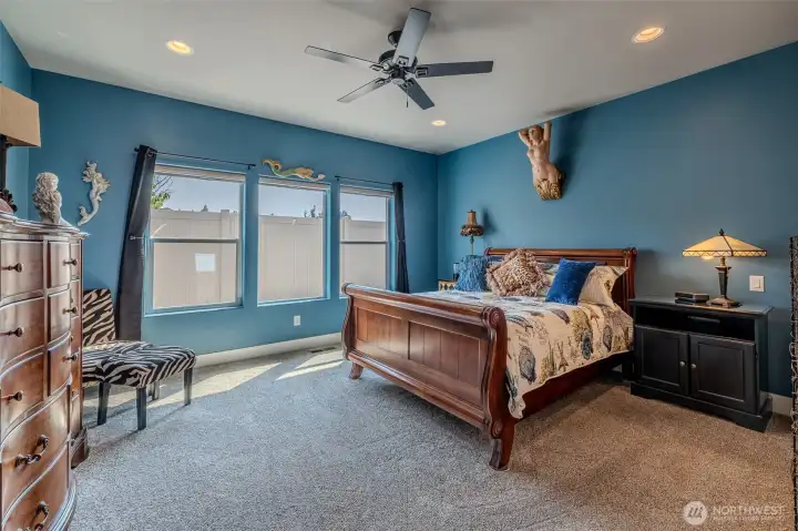 Main floor primary suite is spacious