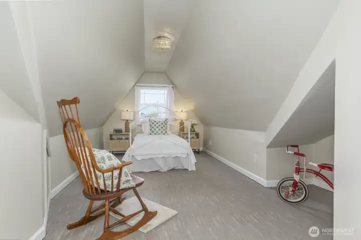 Upstairs bedroom #1, how sweet is this space?