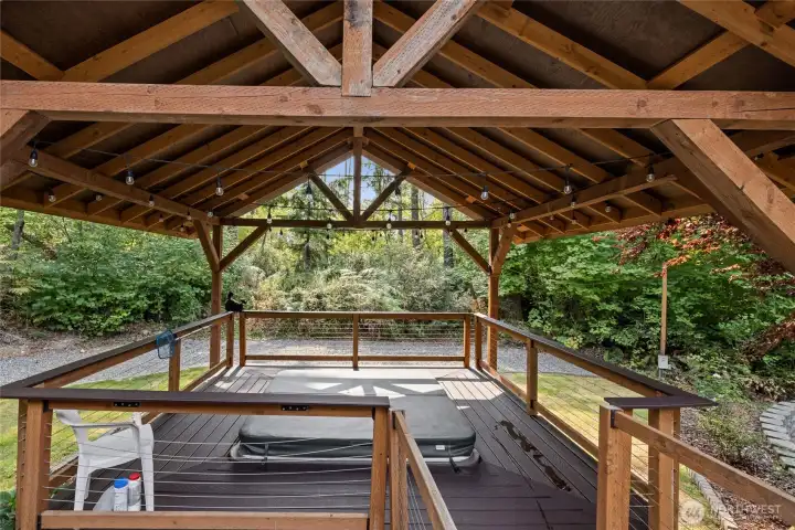 Private covered hot tub