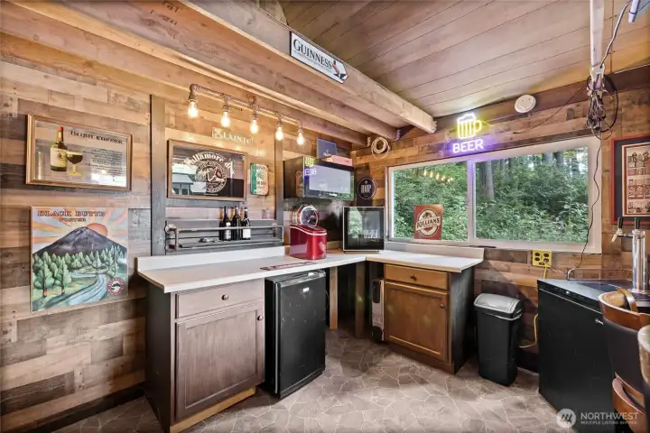 Inside of outdoor bar