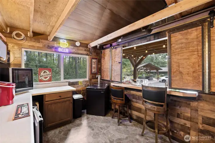 Inside of outdoor bar