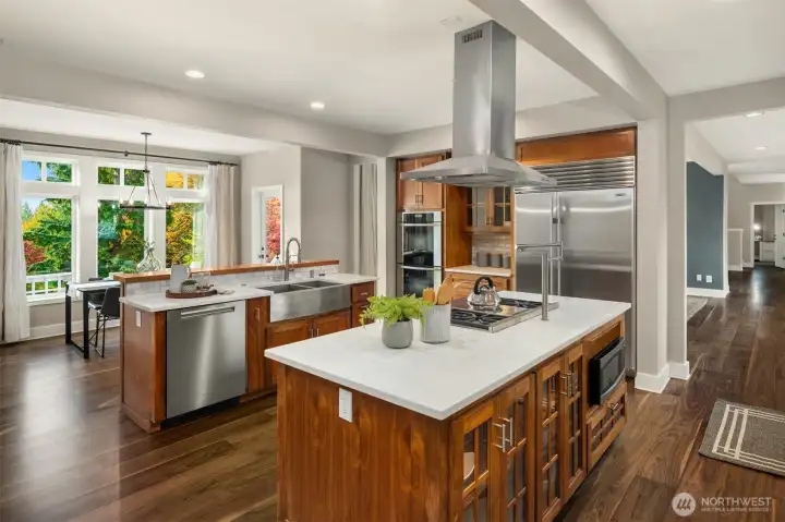 Teak Cabinets & Ample Storage