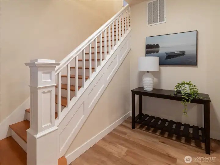 Front Entry has plenty of space for guest to take off their coats, feel warmed and welcomed to your charming abode!