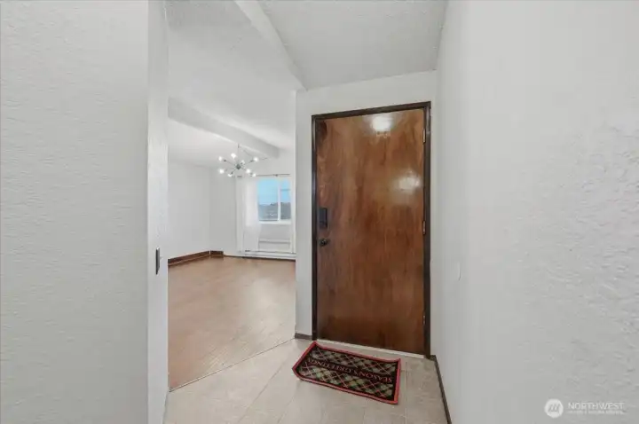 Living room to your right of entry way.