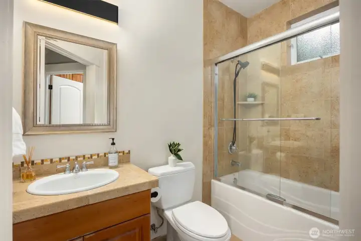 A full bath on the main.