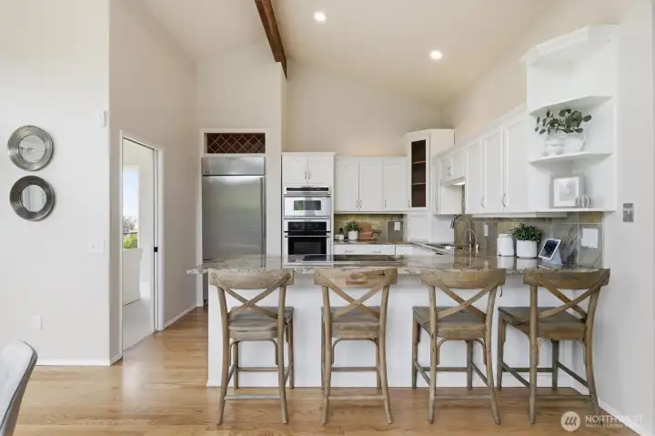 Kitchen with stainless steel appliances and granite countertops