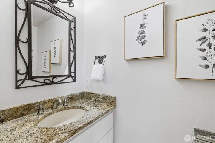 Main level powder room