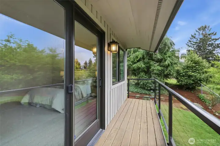 Pocket balcony from the primary bedroom