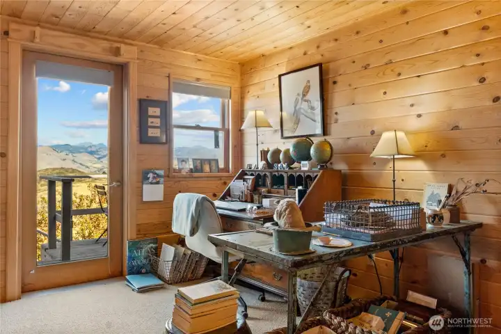Office with a view!  In the upstairs loft.