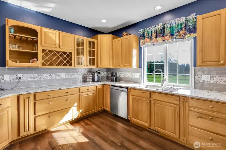 Tons of cabinet and countertop space