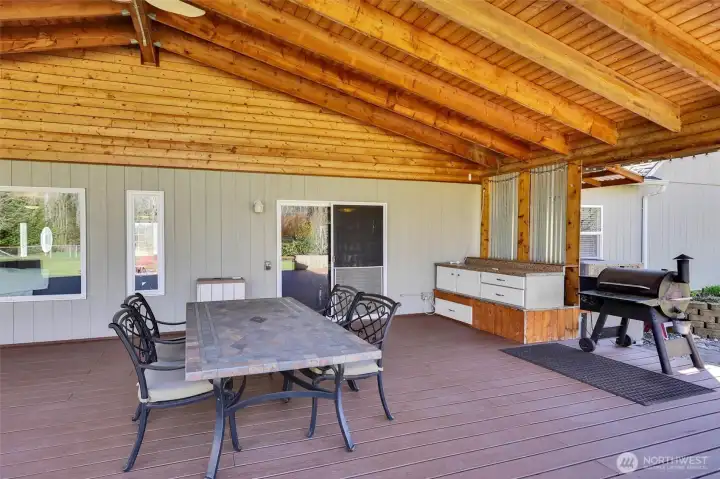 massive covered deck