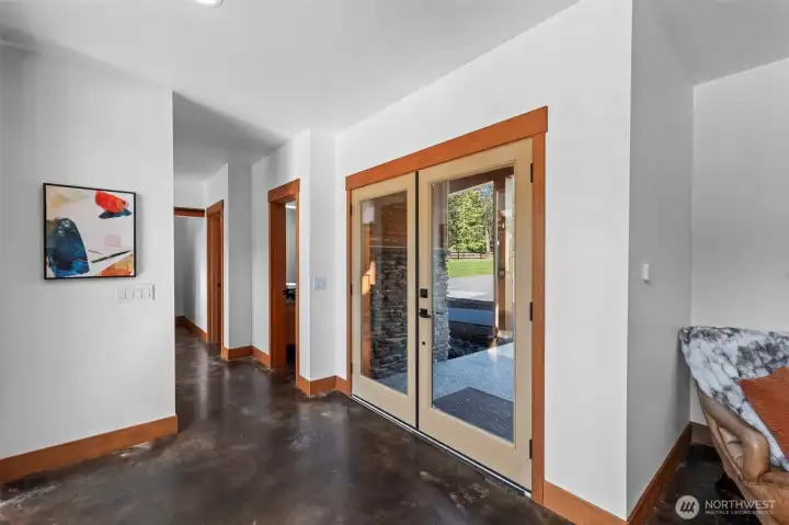 view from inside looking back at the front door