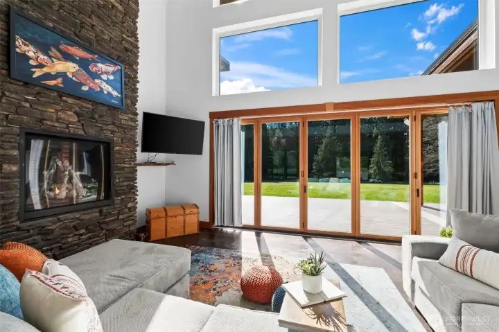 Folding patio doors for elevated indoor/outdoor living - a dream!