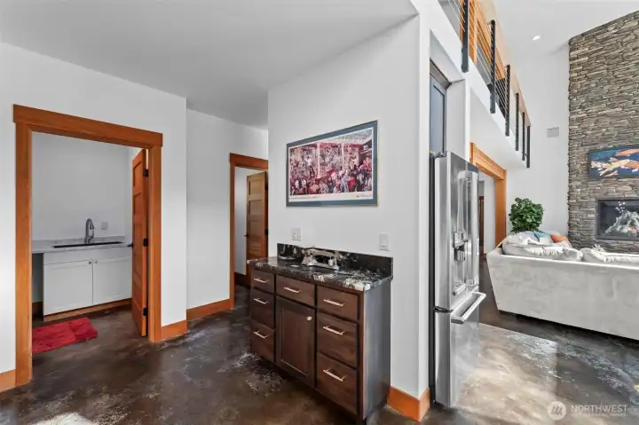 views into the laundry room