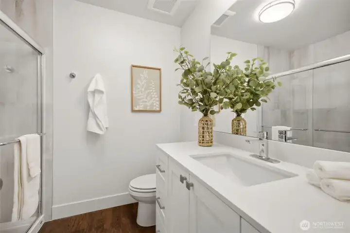 Primary Bathroom (3rd floor – Model Home)