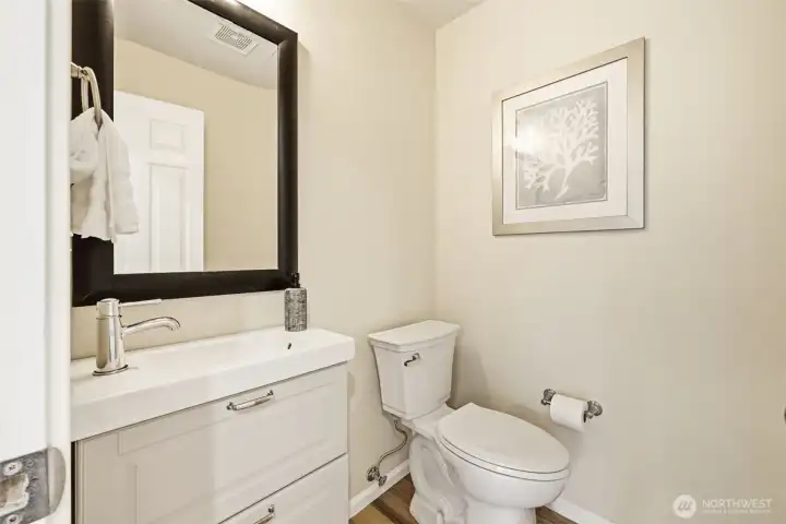Powder room on the main floor.