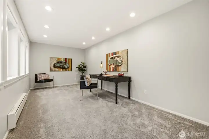 Very generous size office on the lower level added in 2022.