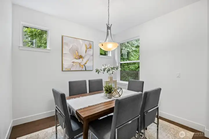 A formal dining space