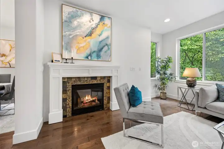 Fireplace helps warm up those cold nights