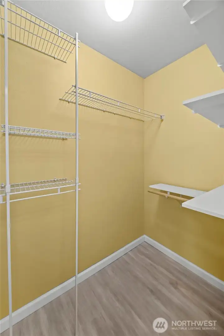 Primary walk in closet
