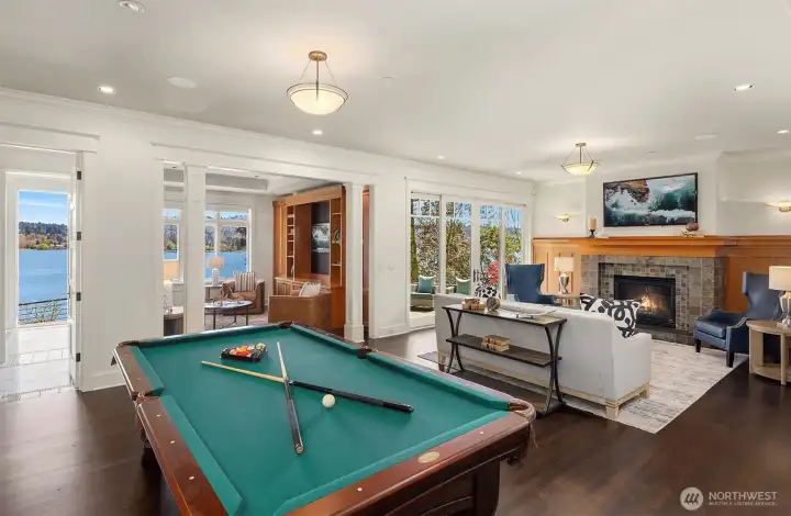 Rack 'em up and retreat to this expansive bonus room - your go-to zone for fun, games and all kinds of gatherings. Rack 'em up and retreat to this expansive bonus room - your go-to zone for fun, games and all kinds of gatherings.
