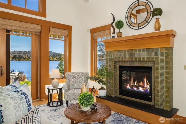With warm fir detailing, beautifully executed tilework and sweeping lake views just steps from the shoreline, this space delivers waterfront living at its finest. With warm fir detailing, beautifully executed tilework and sweeping lake views just steps from the shoreline, this space delivers waterfront living at its finest.