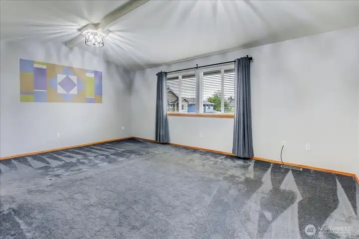 Large Primary bedroom with vaulted ceilings