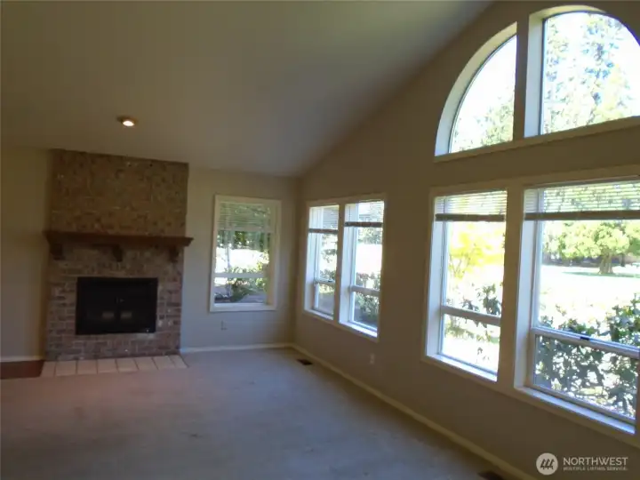 Picture windows in Living Room