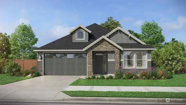 Rendering of home plan.