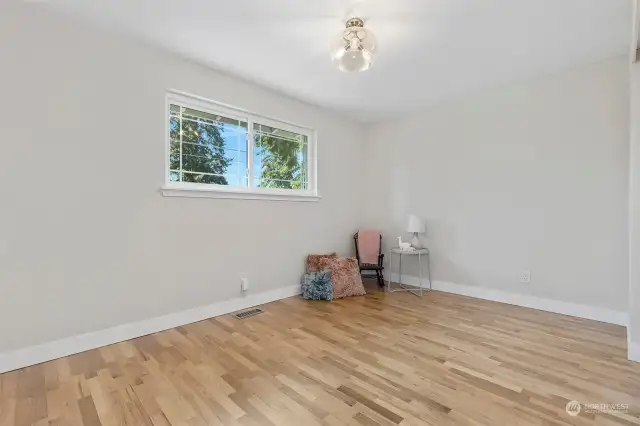 Bedroom 1 with views of the lake.