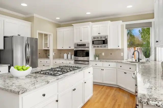 Tons of storage in this fantastic kitchen.