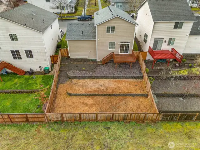 Add trees, grass, garden beds and really create your own backyard oasis. Remember, the roof is only a few years old.