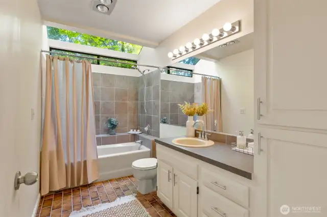 Full bath on the main floor.