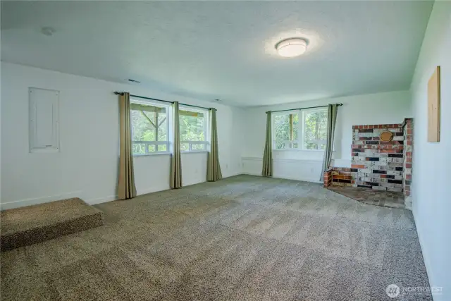 2nd living room located next to lower level flex room - could be a fantastic multi-generational setup for separate living units upstairs and downstairs