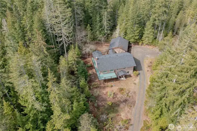 Plenty of privacy - tucked in the tall evergreens