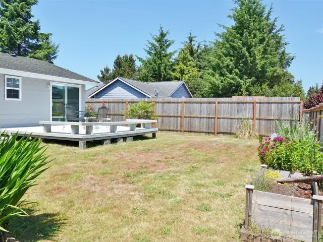 Landscaped Backyard.